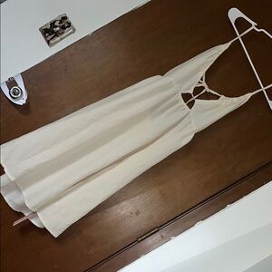 Micas backless v-neck midi dress